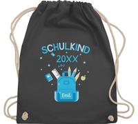 Turnbeutel Rucksack - Schulkind 2026 Geschenk Schulanfang Geschenke Einschulung Geschenk Schulkind I - Unisize - Dunkelgrau - personalisierte rucksäcke schulkinder erster schultag sportbeutel
