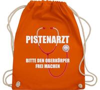 Turnbeutel Rucksack - Skiurlaub - Pistenarzt I Mottoparty Apres Ski Party Outfit I Skikostüm I Pisten Arzt Kostüm Skifahren - Unisize - Orange - skifahrer skiarzt skioutfit hüttengaudi apre