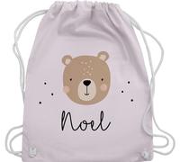 Turnbeutel Rucksack - Süßer Bär I Bären I Bärenmotiv I Bear - Unisize - Pastell Rosa - personalisierte geschenke kinder kindergarten wechselbeutel teddy name sporttasche personalisierter junge