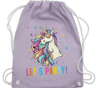 Turnbeutel Rucksack - Taschen - Geschenk Einhorn Lets Party Outfit Geschenke Einhorn Party Unicorn Geschenk Einhörner I - Unisize - Pastell Lila - kinder einhörnern unicorns motiv mit