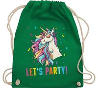 Turnbeutel Rucksack - Taschen - Geschenk Einhorn Lets Party Outfit Geschenke Einhorn Party Unicorn Geschenk Einhörner I - Unisize - Grün - kinder einhörnern unicorns motiv mit