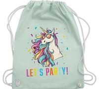 Turnbeutel Rucksack - Taschen - Geschenk Einhorn Lets Party Outfit Geschenke Einhorn Party Unicorn Geschenk Einhörner I - Unisize - Pastell Grün - kinder einhörnern unicorns motiv mit