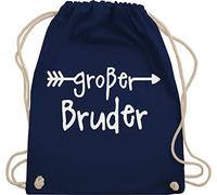 Turnbeutel Rucksack - Taschen - Großer Bruder - Unisize - Navy Blau - geschenke für geschwister grosser geschenk brother big juterucksäcke grossen tasche große brüder gro er beutel zur geburt