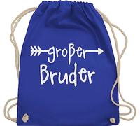 Turnbeutel Rucksack - Taschen - Großer Bruder - Unisize - Royalblau - geschenke für geschwister grosser geschenk brother big juterucksäcke grossen tasche große brüder gro er beutel zur geburt