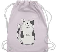 Turnbeutel Rucksack - Tiermotiv Animal Print - lustige Katze - Unisize - Pastell Rosa - sportbeutel tiere kinderrucksack tier tiermotive cat beutel kinder tiermotiven cats stoffrucksack tasche