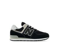 Sneaker NEW BALANCE "574", Damen, Gr. 38, schwarz (schwarz, grau), Leder, Textil, Schuhe Sneaker (19209228-38) schwarz, grau
