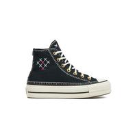 Turnschuhe Frau Converse Compensées Ctas Lift Hi Egret SchwarzSchwarz / 39