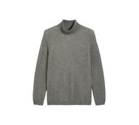 Turtleneck, lambswool cotton mix, bi-color rib structure GRAPHITE GREY MELANGE S GRAPHITE GREY MELANGE