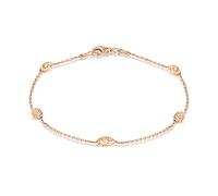 Tuscany Silver Damen Armband Rotgold Vergoldet Sterling Silber Geschnitten Ball 19cm