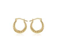 Tuscany Silver Damen-Creolen, 9 Karat, 9 Karat, gedreht, aus Sterlingsilber