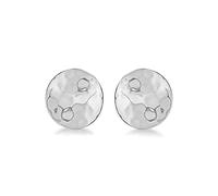 Tuscany Silver Damen-Ohrringe Round Hammered Stud - 8.55.5229