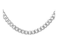 Tuscany Silver Damen Panzerkette aus Sterlingsilber, rhodiniert, flach, 56 cm