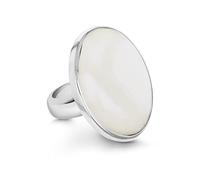 Tuscany Silver Damen-Ring 925 Sterlingsilber Perlmutt weiß Gr. 54 (17.2) 8.47.6910