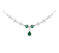 Tuscany Silver Damen-Schmuckset aus Sterlingsilber, rhodiniert, farbiges Glas mit Marquiseschliff und Tropfenform, Eine Größe, Sterling Silber, Kein Edelstein