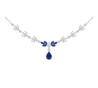 Tuscany Silver Damen-Schmuckset aus Sterlingsilber, rhodiniert, farbiges Glas mit Marquiseschliff und Tropfenform, Eine Größe, Sterling Silber, Kein Edelstein