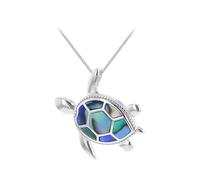 Tuscany Silver Damen-Schmuckset aus Sterlingsilber, rhodiniert, Paua-Muschel-Schildkröte, Eine Größe, Sterling Silber, Kein Edelstein