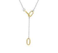 Tuscany Silver Damen-Schmuckset aus Sterlingsilber, rhodiniert und vergoldet, Papierglieder-Schmuckset, Eine Größe, Sterling Silber, Kein Edelstein