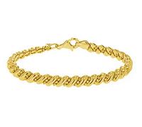 Tuscany Silver Damen Sterling Silber 5.9mm Gelbgold vergoldet San Marco und Bead Armband 19cm/7.5zoll 8.29.4522