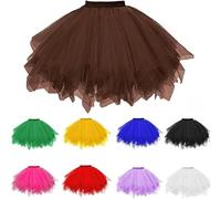 Tutu Tüllrock Petticoat Unterrock Rock 50er Vintage Ballet Blase Tanzrock Tanzkleid Ballkleid Kurz Retro