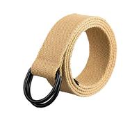 tuwiwol Canvas Taillengürtel - praktische und schnelle automatische Schnalle, einfacher und modischer Hosengürtel, Canvas Gürtel, Stoffgürtel, Khaki 110cm