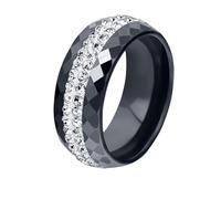 tuwiwol Langlebiger Keramikring für modische Frauen. Vielseitige und stilvolle Keramikringe für Eheringe für Frauen. Ringe für Frauen, Schwarz, Größe 9