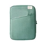 tuwiwol Tablet Sleeve Bag Pouch Soft Simple Style Notebook Tastatur Aufbewahrungskoffer Reißverschluss Maus Organizer für Büro, Grün 11 Zoll