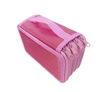 TUXCAXI Großes Schreibwarenetui, 4 Federmäppchen, stilvoller Organizer aus Oxford Stoff für Mädchen, Etui für Schulbedarf, Rosa