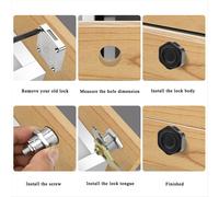 Tuya App-Fernbedienung, intelligentes Fingerabdruck-Schrankschloss, Tresor, Briefkasten, elektrisch, schwarz, L20mm