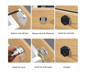 Tuya App-Fernbedienung, intelligentes Fingerabdruck-Schrankschloss, Tresor, Briefkasten, elektrisch, schwarz, L20mm