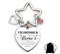 TUZELIYA Beste Freundin Schlüsselanhänger mit Herz und Gravur, Geschenke für Frauen, Ostergeschenke Geburtstagsgeschenk Freundin Schwester Frauen