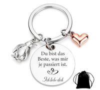 TUZELIYA Schlüsselanhänger Freundin - Du bist das Beste, was mir je passiert ist, Ich liebe dich, Personalisiert Geschenke für Frauen, Valentinstag-Geschenk für sie - Partner Geschenke