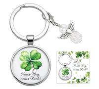 TUZELIYA Schutzengel Schlüsselanhänger Kollegen Abschiedsgeschenk, Vierblättriges Kleeblatt Kleine Geschenke für Kollegen, Abschied Kollegen Jobwechsel Neuer Job Ostergeschenke