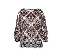 tuzzi - Bluse WHITE mit elastischem Bund deep sea/café au lait/ecru - Gr. - 44