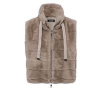 Tuzzi - Kuschelige Weste in Felloptik mit modernem Stehkragen braun - Gr. - 42