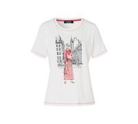 Tuzzi - Lässiges TUZZI T-Shirt mit modischem Print und Kontrastnähten | S51Top/TShirt weiß-druck - Gr. - 44