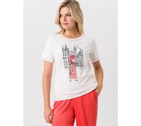 Tuzzi - Lässiges TUZZI T-Shirt mit modischem Print und Kontrastnähten | S51Top/TShirt weiß-druck - Gr. - 42