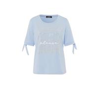 Tuzzi - TUZZI Collection - Lässiges T-Shirt mit Bindebändern und funkelndem Schriftzug | S51Top/TShirt hellblau - Gr. - 42