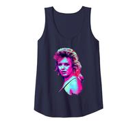 TV Times Kim Wilde 1983 Pop Art stilisiert Tank Top, Damen, Marineblau, L
