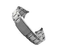 TVKSIPAR 13mm 17mm 19mm 20mm Edelstahl Ersatz Fit For Oyster Uhr Armband Passt For Rolex Uhr Armband Frauen Uhrenarmbänder Männer(02 silver no logo,19mm)