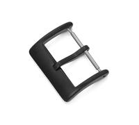 TVKSIPAR 16mm 18mm 20mm 22mm 304L gebürstet Scrub Edelstahl Uhr Schnalle Verschluss Ersatz for Leder Uhrenarmband Gold Uhr Verschluss(Black-18mm)