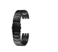 TVKSIPAR 19mm 21mm Massives Edelstahlarmband passend for Swatch YCS YAS YGS749G YVS400 YVS451 YVB404 Armband Herren Metall wasserdicht(Black,19mm)