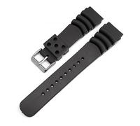 TVKSIPAR 20mm 22mm 24mm Tauchen Gummi Armband Wasserdichte Silikon Sport Handgelenk Band Armband Armband Fit for Seiko diver Scuba Fit for Casio(Black S,24mm)