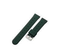 TVKSIPAR 20MM 22MM Gummi Waffel Uhr Band Fit For Seiko Weiche Gummi Armband Wasserdicht Ersatz Universal Uhrenarmbänder(Green,20mm)