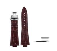 TVKSIPAR 26 * 12mm Leder Armband Fit For Tissot For PRX Serie 40MM T137.407/T137.410 Männer Casual(Brown silver buckle)