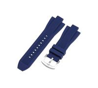 TVKSIPAR 29mm X 13mm Silikonarmband SoftWatch Band Fit For Michael Kors MK8184 MK8729 MK9020 MK8152 MK9020 MK9026 Armbänder Armband Zubehör(Blue-silver)