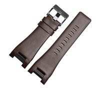TVKSIPAR 32mm Echtes Leder Armband Armband Fit For Diesel Uhr Strap Armbanduhren Band For DZ1216 DZ1273 DZ4246 DZ4247DZ287 Uhr Band(B-Brown-blackbuckle)