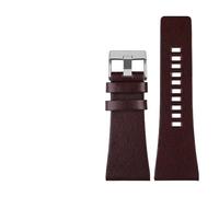 TVKSIPAR Echtes Leder-Armband, Passend For Diesel DZ7406 DZ7408 DZ4280 DZ4343 Uhrenarmband 22 Mm 24 Mm 26 Mm 28 Mm 30 Mm 32 Mm Herrenarmband(Brown silver clasp,26mm)