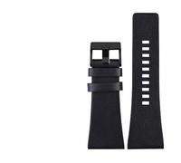 TVKSIPAR Echtes Leder-Armband, Passend For Diesel DZ7406 DZ7408 DZ4280 DZ4343 Uhrenarmband 22 Mm 24 Mm 26 Mm 28 Mm 30 Mm 32 Mm Herrenarmband(Black black clasp,26mm)