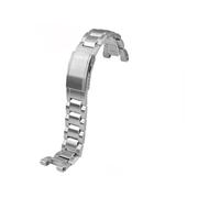 TVKSIPAR Edelstahl-Armband-Metall-Uhrenkette, Passend For Casio G-Shock GST-210 GST-W300 GST-400G GST-B100/S100D/S110D/W110(Silver)