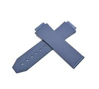 TVKSIPAR Fit For Hublot 25X19mm 21X15mm 19X13mm 23X15mm Armband Fit For Big Bang Serie Streifen Gummi Armband Männer Frauen Band Ausbuchtung Armband(Blue,21X15X18)